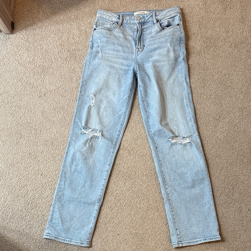 Women's Light Blue Straight Leg Jeans